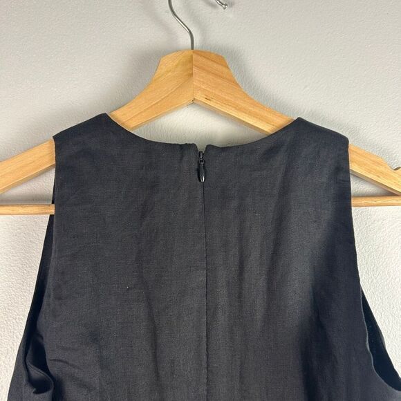 Boden Linen Cut Out Midi Dress Black - Picture 7 of 7